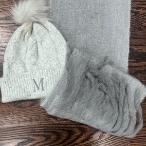 Cozy Gray hat  and Scarf Set